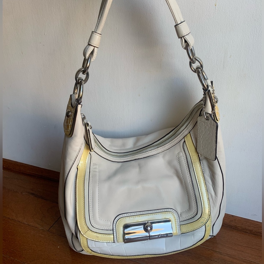 Coach Kristin Crocodile Embossed Hobo Shoulder Bag (18287)